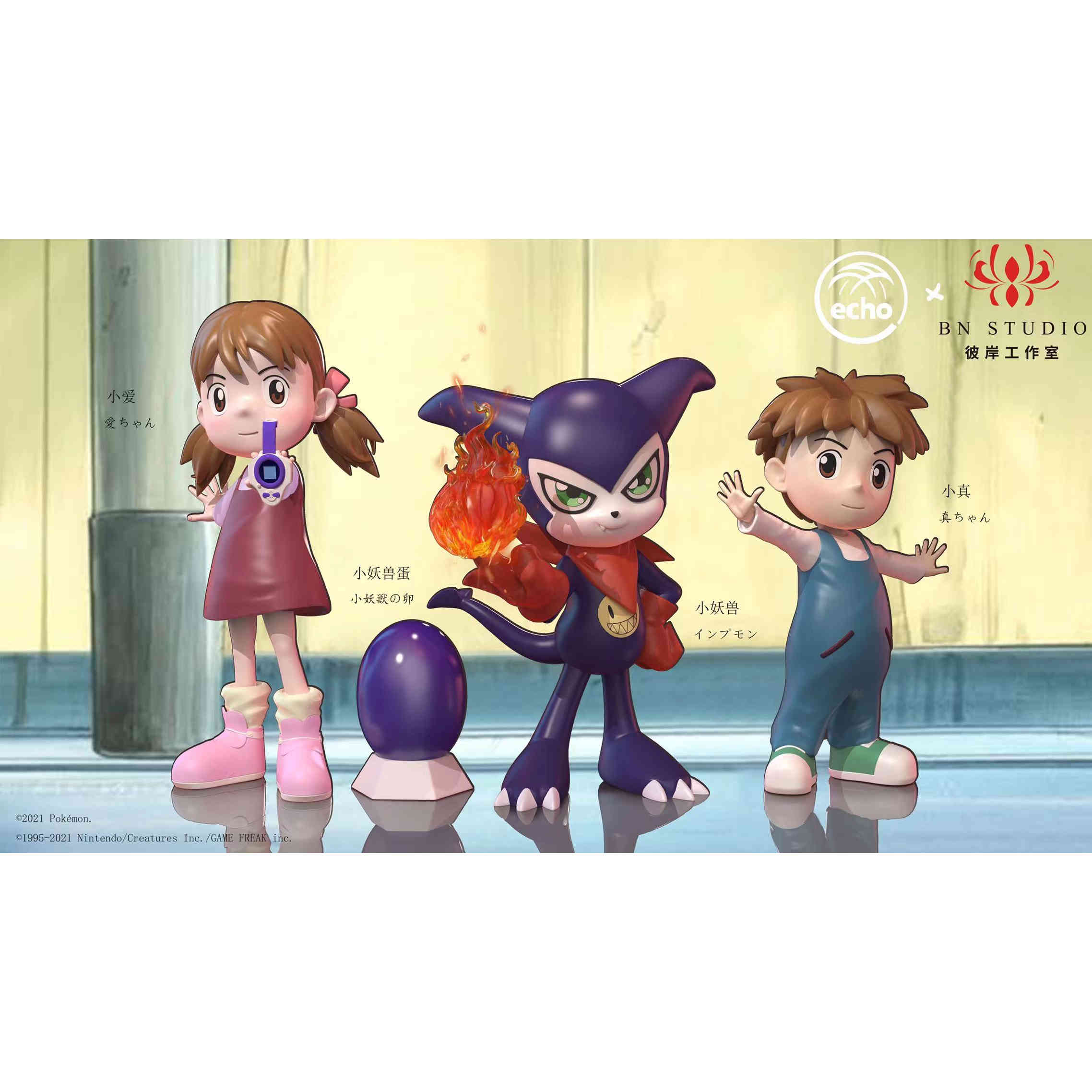 [제작 완료] 디지몬 임프몬 야가미 히카리(신나리) 타카이시 타케루 (리키) (BN Studio)