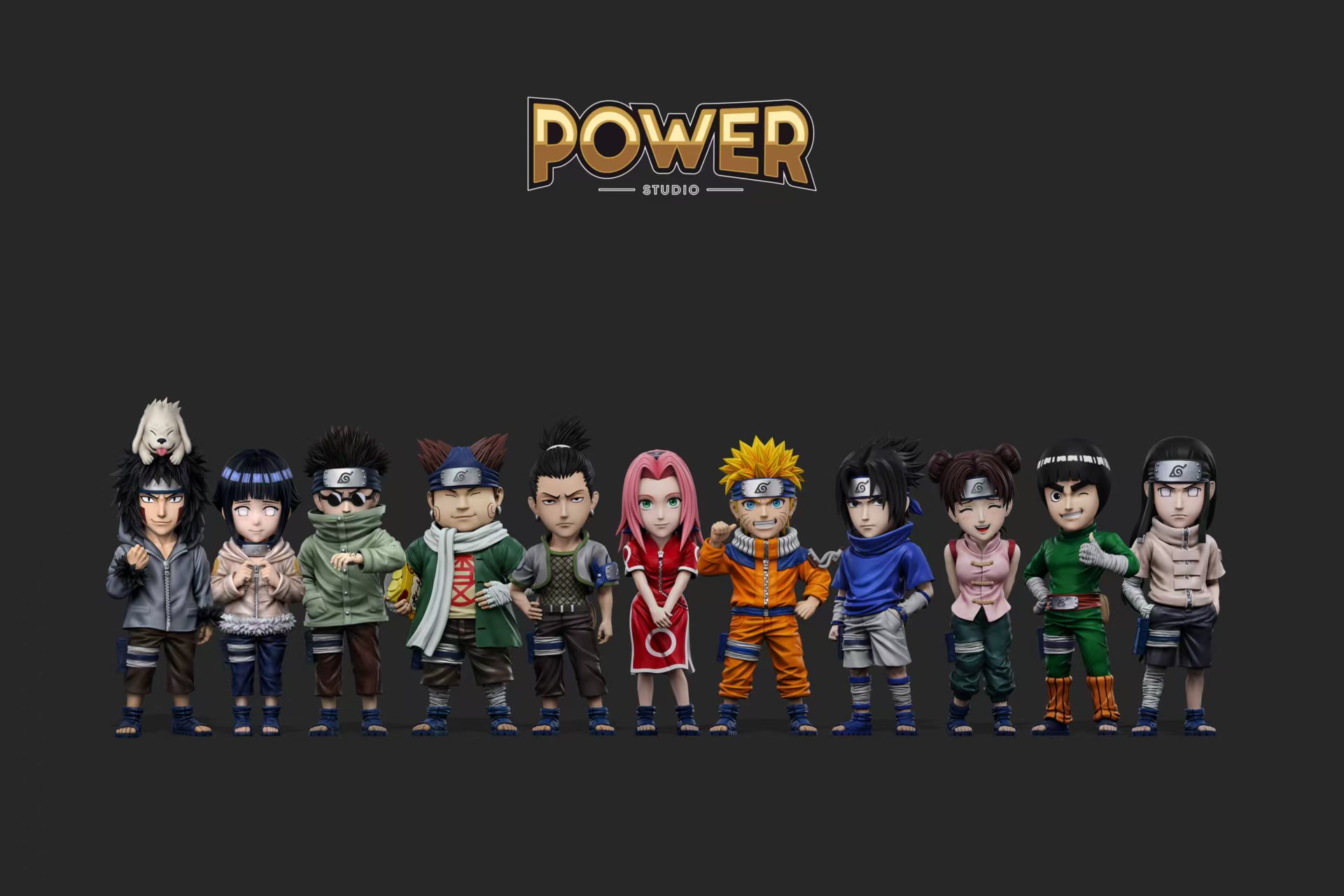 [신작 정보] 나루토 나뭇잎 마을 12닌자 어린 시절 휴우가 히나타 (Power Studio) - 실물 사진